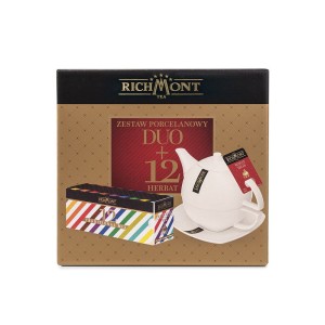 Herbata Richmont Traditional Mix + dzbanek Richmont Duo 450 ml z filiżanką i talerzykiem