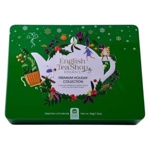 Herbata English Tea Shop Premium Holiday Collection Green 36 saszetek w świątecznej puszce