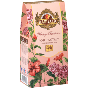 Herbata Basilur Blossom Rose Fantasy 75g - liściasta zielona z różą i hibiskusem