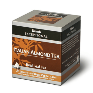 Herbata Dilmah Exceptional Italian Almond Tea 20x2g - czarna z aromatem włoskich migdałów w piramidkach