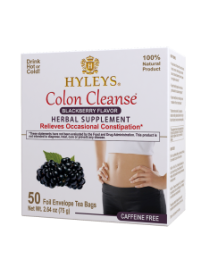 Herbata Hyleys Colon Cleanse Blackberry 50 kopert - naturalny napar oczyszczający jelita