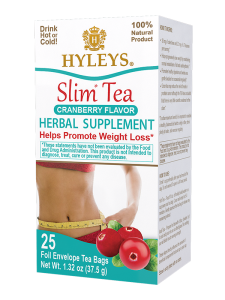 Herbata Hyleys Slim Tea Cranberry 25 kopert - zielona, 100% naturalne składniki