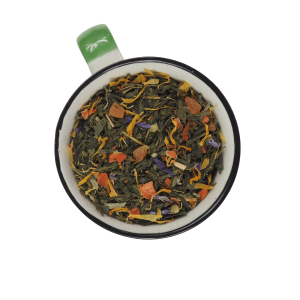 Zielona Herbata Sencha Brzoskwiniowy Sad 50g - z jabłkiem i trawą cytrynową