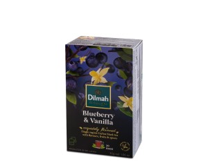 Herbata Dilmah Blueberry & Vanilla 20x1,5g - ekspresowa czarna o smaku jagodowo-waniliowym