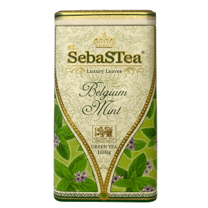 Herbata SebaSTea Belgium Mint 100g puszka - zielona o smaku czekolady z miętą