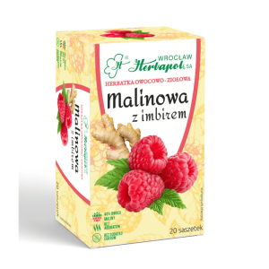 Herbata Herbapol Malinowa z Imbirem 20x2,5g w saszetkach 