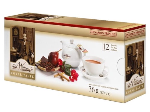 Herbata Sir William's Royal Taste Cinnamon Princess 12x3g - owocowa z rooibosem w torebkach.