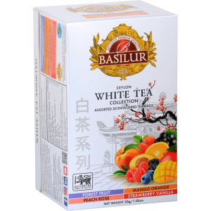 Zestaw Herbat Basilur Assorted White Tea 20 kopert - 4 smaki białych herbat