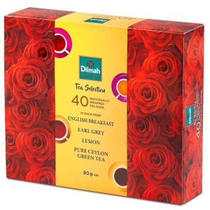 Zestaw Herbat Dilmah Roses Gift Of Tea 40 kopert 