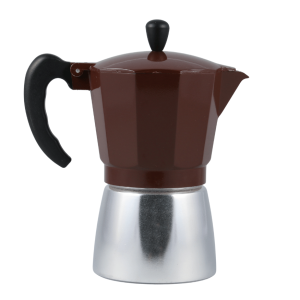 Kafetiera Moka 6 filiżanek espresso - brązowa z aluminium