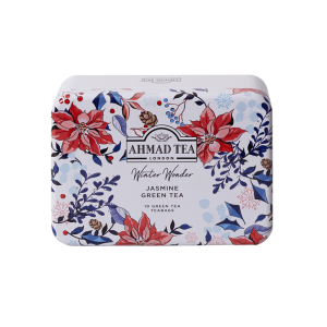 Herbata Ahmad Tea Winter Wonder Jasmine Green Tea 10 kopert - puszka na prezent  