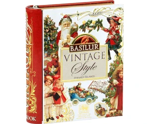 Zestaw Herbat Basilur  Vintage Style Miniature 5x2g w puszce książce - świąteczny smak