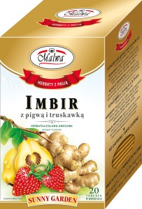Herbata Malwa Sunny Garden Imbir z Pigwą i Truskawką- 20 torebek  